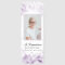 Purple Hydrangea Flowers Funeral Prayer Card
