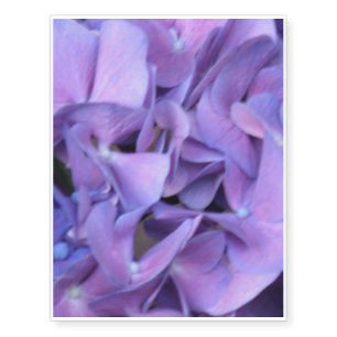 Purple Hydrangea Flowers Temporary Tattoos
