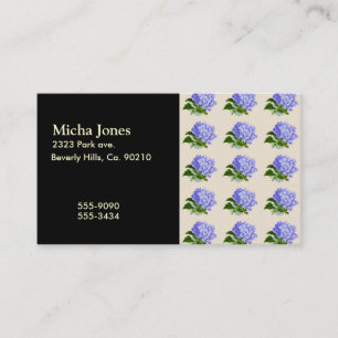 Purple Hydrangea Flowers Vintage Pattern Business Card