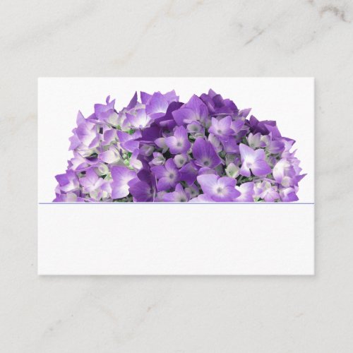 Purple Hydrangea Flowers Wedding Place Cards Business Card Template