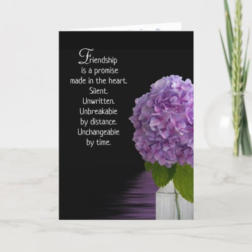 Purple Hydrangea for Friend Thank You Card