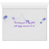 Purple hydrangea frame for Name Day Cards (Inside Horizontal (Bottom))