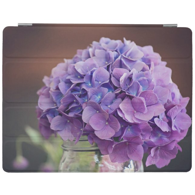 Purple Hydrangea in a Mason Jar Photograph iPad Smart Cover (Horizontal)
