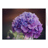 Purple Hydrangea in Mason Jar Photograph (Front Horizontal)