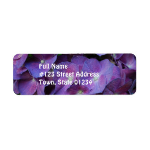 Purple Hydrangea Label