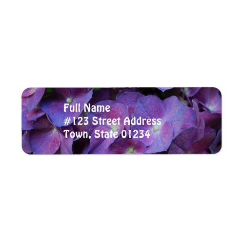 Purple Hydrangea Label