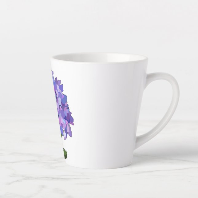 Purple Hydrangea latte mug (Right)