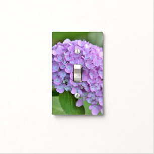 Purple hydrangea light switch cover