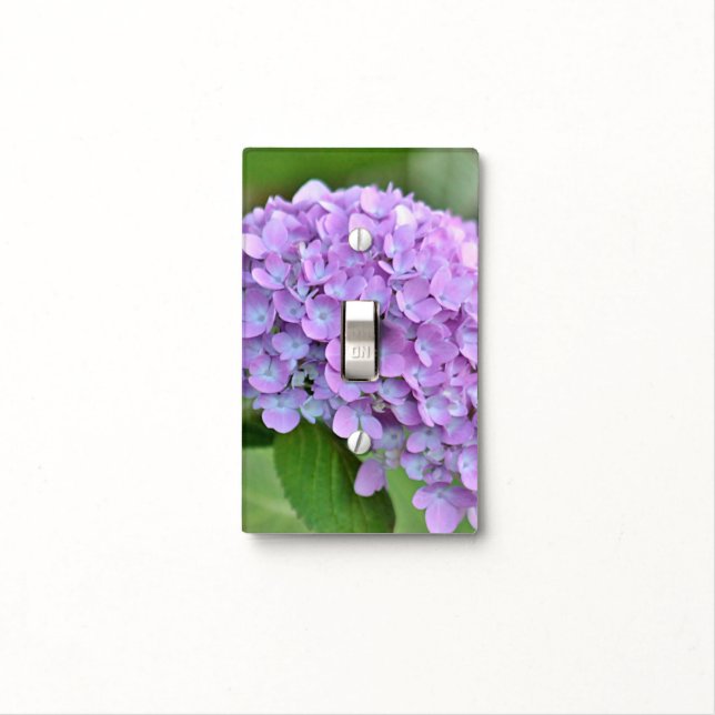 Purple hydrangea light switch cover (In Situ)