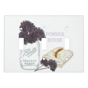 Purple Hydrangea Light Switch Covers