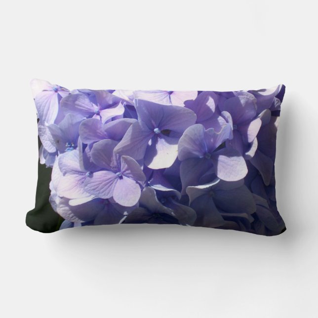 Purple Hydrangea Lumbar Pillow (Front)