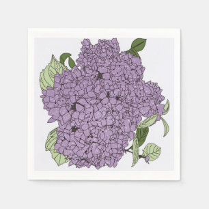 Purple hydrangea  napkins