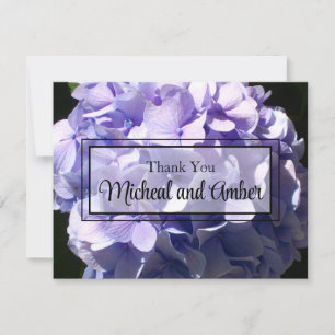 Purple hydrangea purple flower purple floral thank you card