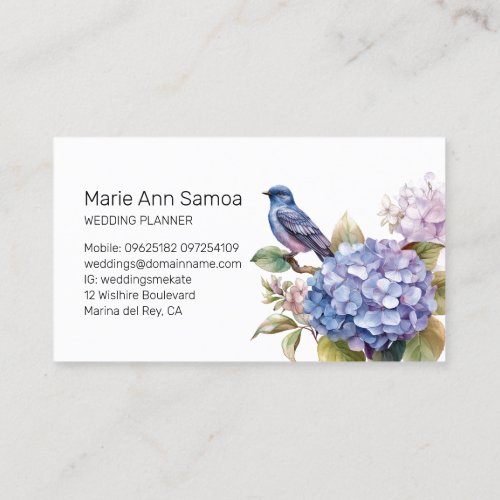 Purple Hydrangea Stand Out with Charm  Business Card