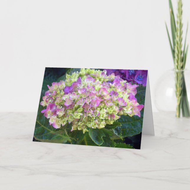 Purple Hydrangea Sweet Friend Card (Front)