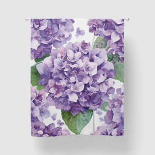 Purple Hydrangea Watercolor Floral Lavender Bloom Blackout Curtains