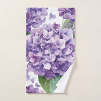 Purple Hydrangea Watercolor Floral Lavender Bloom 