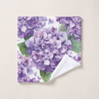 Purple Hydrangea Watercolor Floral Lavender Bloom