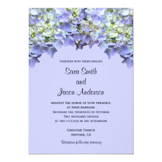 Purple Hydrangea Wedding Invitations Announcements Zazzle Purple Hydrangea Wedding Card