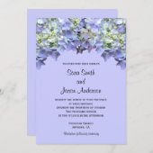 Purple Hydrangea Wedding Invitation (Front/Back)
