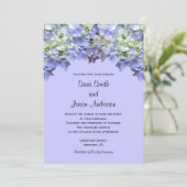 Purple Hydrangea Wedding Invitation (Standing Front)