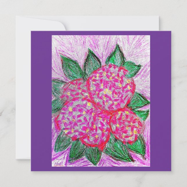 Purple Hydrangeas  Card (Front)