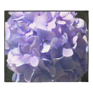 Purple hydrangeas duvet cover