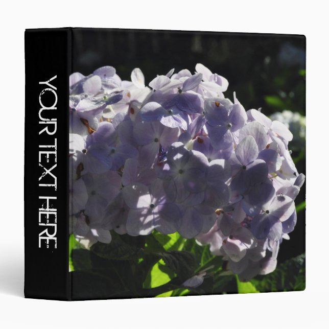 Purple Hydrangeas Flowers Binder (Front/Spine)