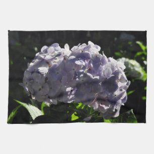 Purple Hydrangeas Flowers Kitchen Towel