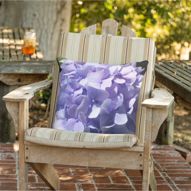Purple Hydrangeas Outdoor Pillow (Chair)