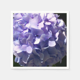Purple Hydrangeas purple flowers Paper Napkins