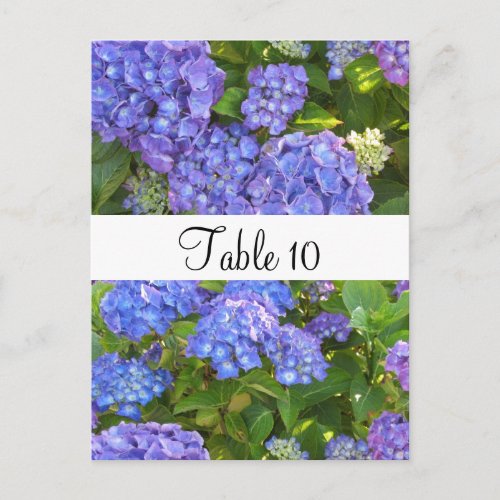 Purple Hydrangeas Special Occasion Table Card