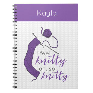Purple I Feel Knitty, Oh So Knitty Notebook
