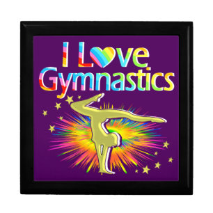 PURPLE I LOVE GYMNASTICS GIFT BOX