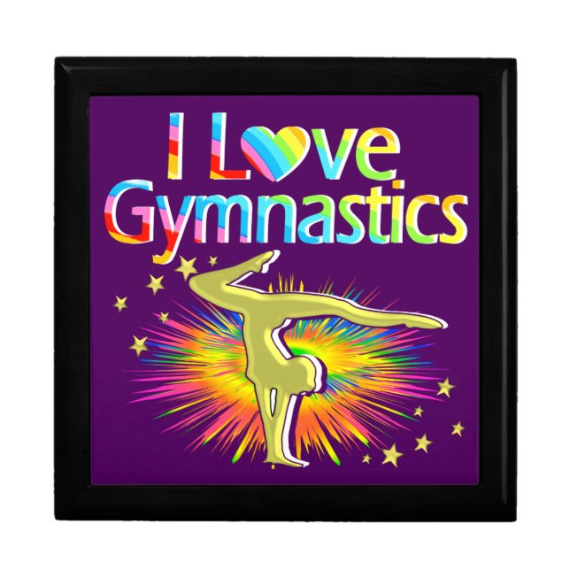 PURPLE I LOVE GYMNASTICS GIFT BOX (Front)