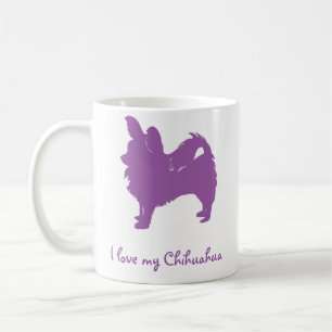 Purple I Love My Chihuahua Coffee Mug