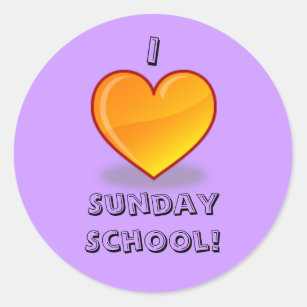 I Love Sunday School Stickers | Zazzle