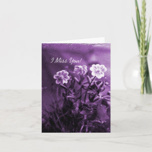 Purple I Miss You Card