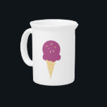 Purple Ice Cream Summer Beverage Pitcher<br><div class="desc">Designed by Dream Big Digital Design</div>