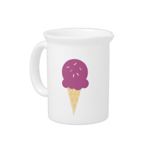 Purple Ice Cream Summer Beverage Pitcher
