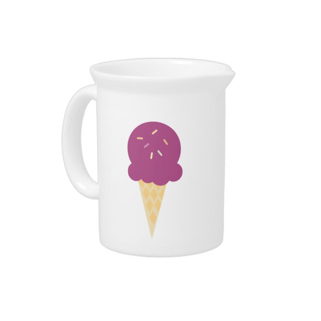 Purple Ice Cream Summer Beverage Pitcher (Left)