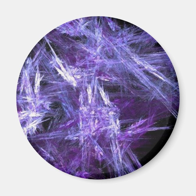 Purple Ice Crystals Magnet (Front)
