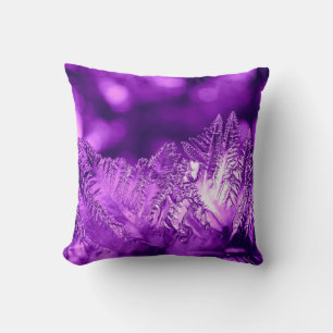 Purple Ice Photograph Throw Pillow