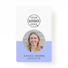 Purple ID Card | Modern Stylish Minimalist Photo