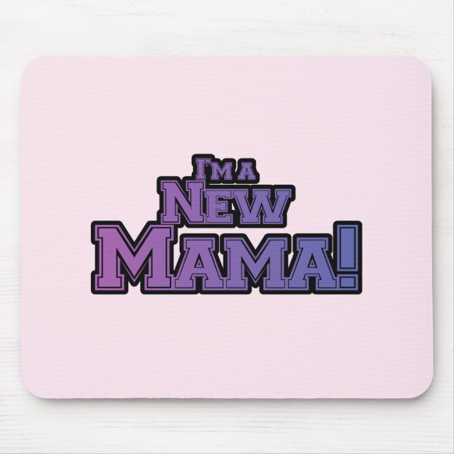 Purple I'm a New Mama Tshirts and Gifts Mouse Pad (Front)