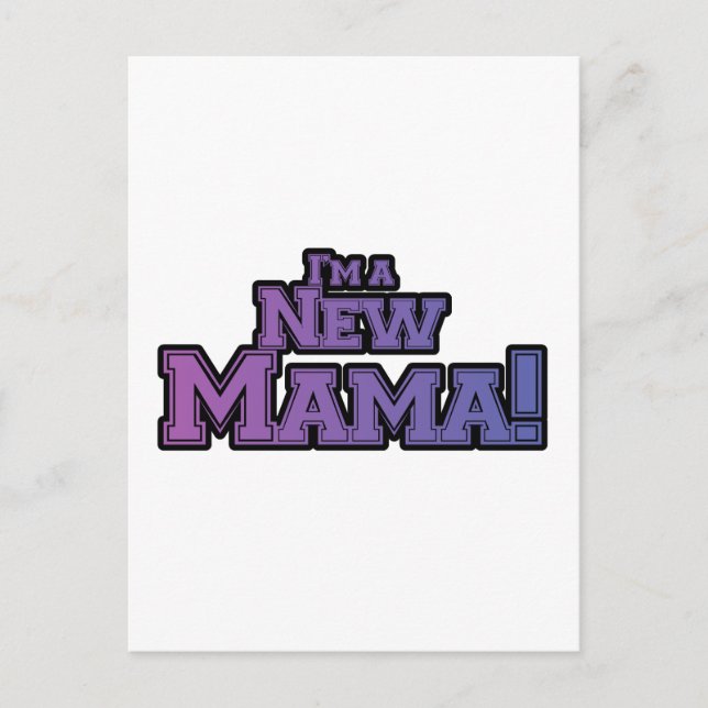 Purple I'm a New Mama Tshirts and Gifts Postcard (Front)
