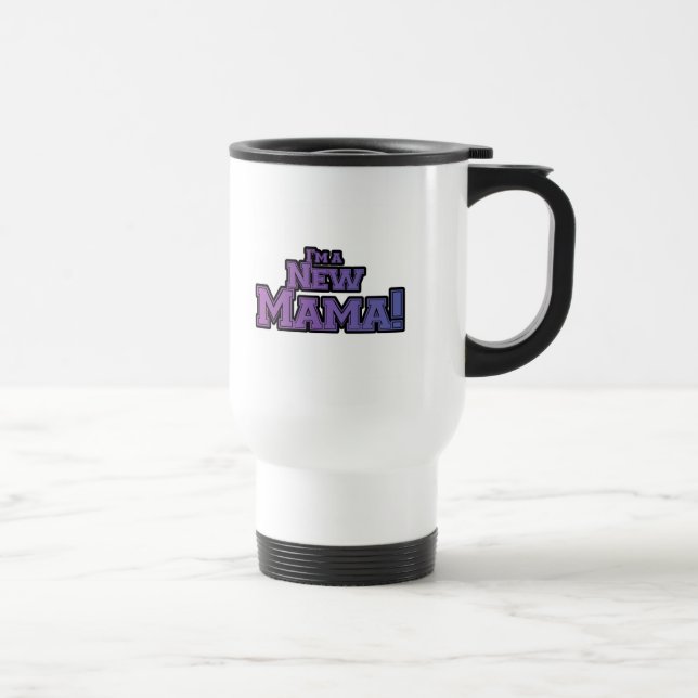 Purple I'm a New Mama Tshirts and Gifts Travel Mug (Right)