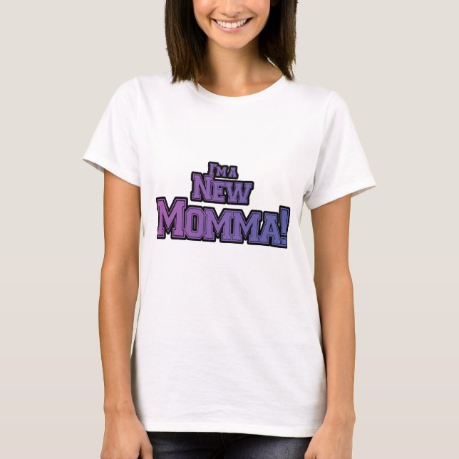 Purple I'm a New Momma Tshirts and Gifts (Front)