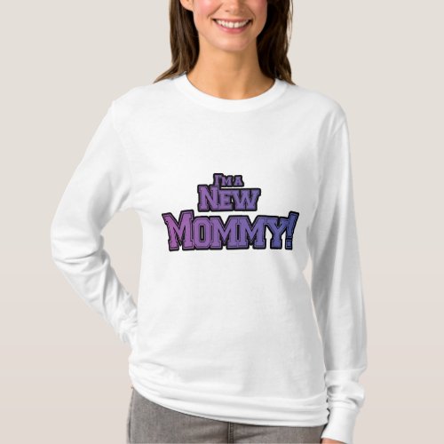 Purple Im A New  Mommy Tshirts and Gifts