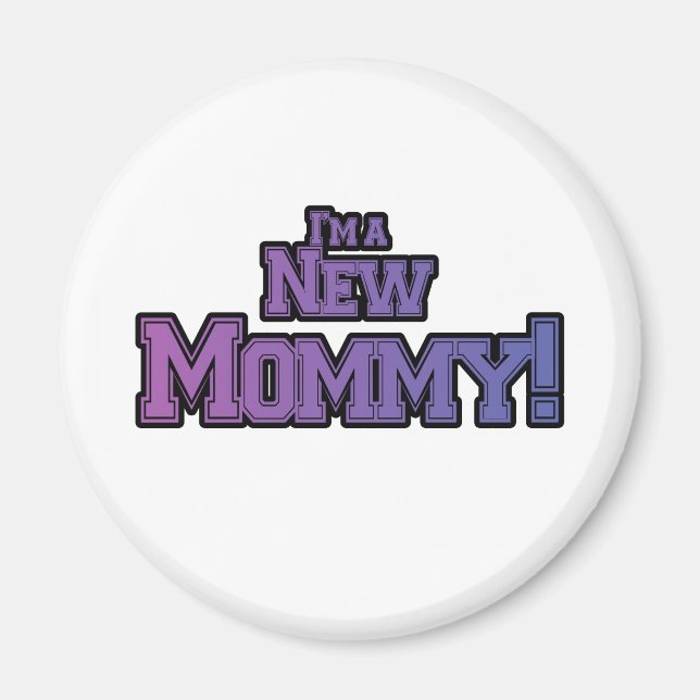 Purple I'm A New  Mommy Tshirts and Gifts Magnet (Front)